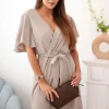rochie-cu-decolteu-petrecut-si-cordon-in-talie-bej