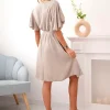 rochie-cu-decolteu-petrecut-si-cordon-in-talie-bej
