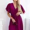 rochie-cu-decolteu-petrecut-si-cordon-in-talie-plum