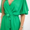 rochie-cu-decolteu-petrecut-si-cordon-in-talie-verde