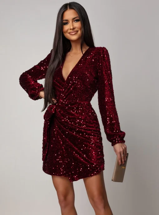 rochie-eleganta-bordo-cu-paiete-si-decolteu-petrecut