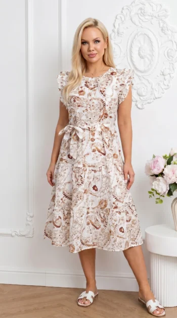 rochie-eleganta-cu-broderie-englezeasca-si-maneci-cu-volane
