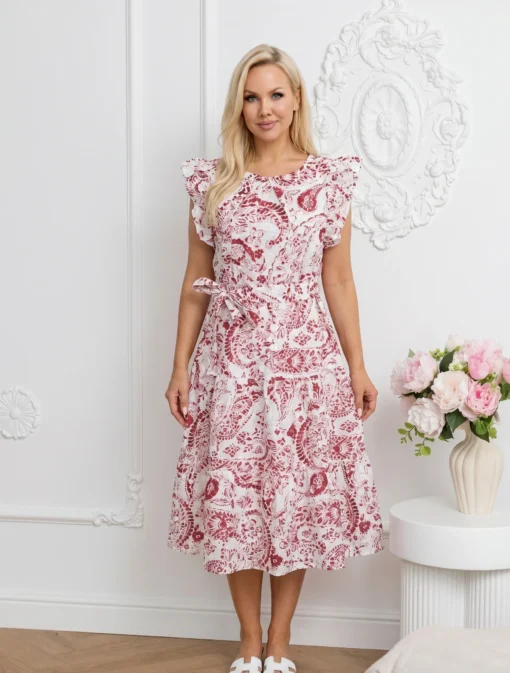 rochie-eleganta-cu-broderie-englezeasca-si-maneci-cu-volane