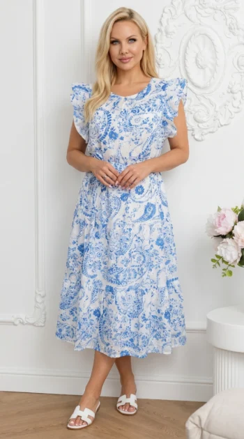 rochie-eleganta-cu-broderie-englezeasca-si-maneci-cu-volane