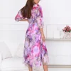 rochie-eleganta-cu-imprimeu-floral-in-tonuri-de-roz-si-mov