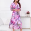 rochie-eleganta-cu-imprimeu-floral-in-tonuri-de-roz-si-mov