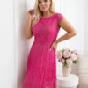 rochie-eleganta-din-dantela-cu-pliuri-fucsia