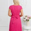 rochie-eleganta-din-dantela-cu-pliuri-fucsia