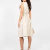 rochie-eleganta-midi-bej-cu-textura-satinata-si-detalii-florale