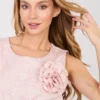 rochie-eleganta-midi-roz-cu-textura-satinata-si-detalii-florale