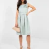 rochie-eleganta-midi-verde-menta-cu-textura-satinata-si-detalii-florale
