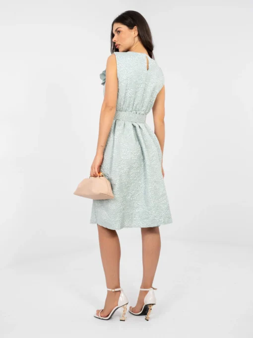 rochie-eleganta-midi-verde-menta-cu-textura-satinata-si-detalii-florale