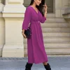 rochie-eleganta-mov-cu-decolteu-petrecut-si-curea-in-talie