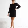 rochie-eleganta-neagra-cu-maneci-din-dantela