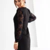 rochie-eleganta-neagra-cu-maneci-din-dantela