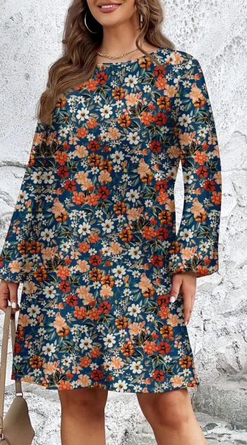 rochie-lejera-cu-imprimeu-floral-multicolor