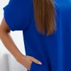 rochie-lejera-cu-maneci-scurte-albastru-regal