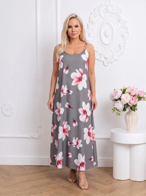 rochie-lunga-alba-cu-imprimeu-floral-si-detaliu-auriu-pe-bretele