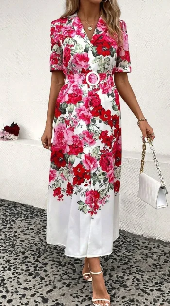 rochie-lunga-cu-imprimeu-floral-si-curea-in-talie