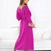 rochie-lunga-fucsia-cu-decolteu-in-v-si-croi-elegant