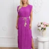 rochie-lunga-plisata-cu-cordon-impletit-si-crapatura-laterala
