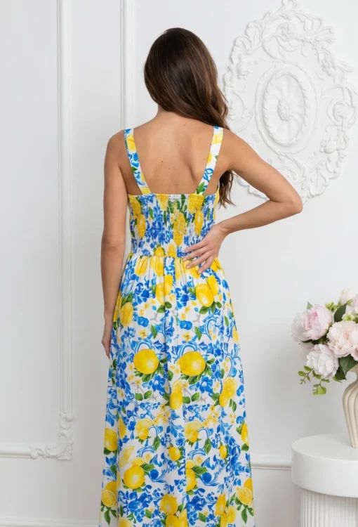 rochie-lunga-vaporoasa-cu-imprimeu-lamai-si-bretele-late