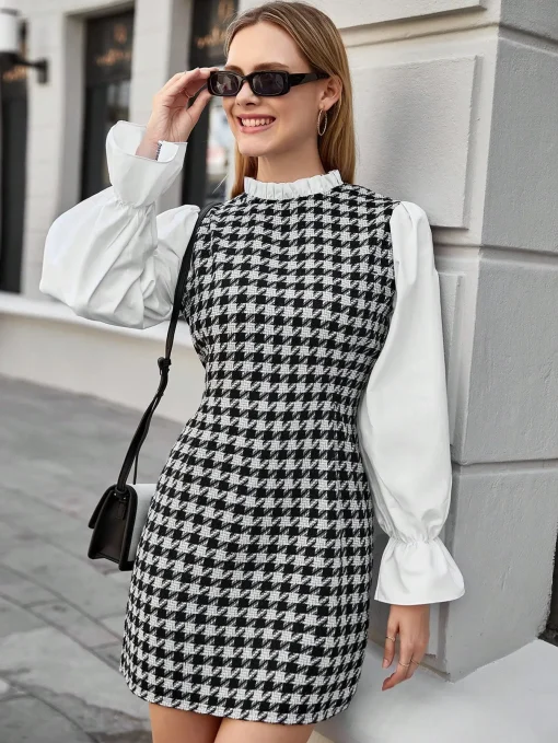 rochie micaela cu model si maneci bufante