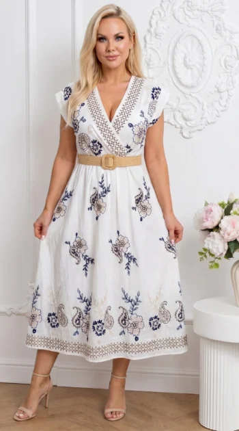 rochie-midi-alba-cu-broderie-decolteu-in-v-si-curea-textila