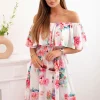 rochie-midi-alba-cu-umeri-goi-si-imprimeu-floral