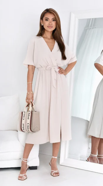rochie-midi-bej-cu-decolteu-petrecut-si-crapatura-laterala