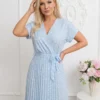 rochie-midi-bleu-din-vascoza-cu-buline-si-decolteu-petrecut