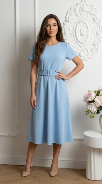 rochie-midi-bleu-din-vascoza-cu-curea-in-talie