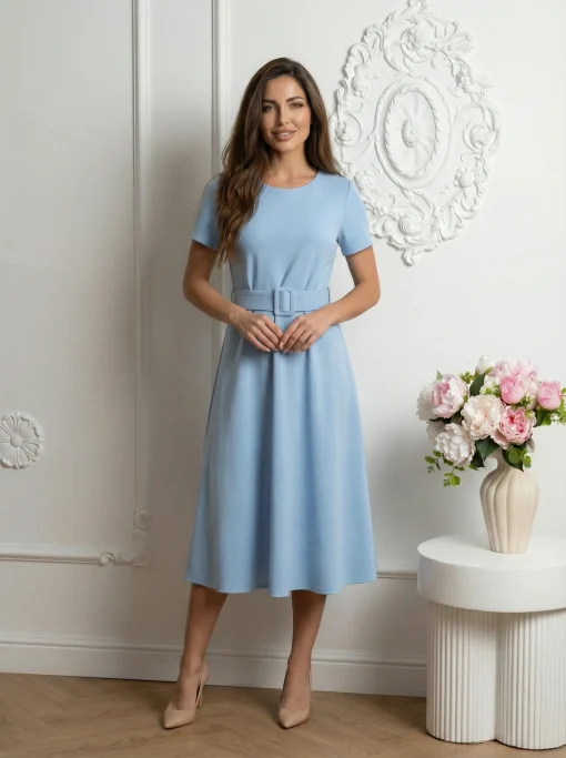rochie-midi-bleu-din-vascoza-cu-curea-in-talie
