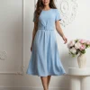 rochie-midi-bleu-din-vascoza-cu-curea-in-talie