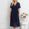 rochie-midi-bleumarin-bordo-cu-textura-florala