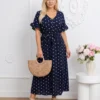 rochie-midi-bleumarin-cu-buline-albe-si-cordon-in-talie