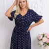 rochie-midi-bleumarin-cu-buline-albe-si-cordon-in-talie