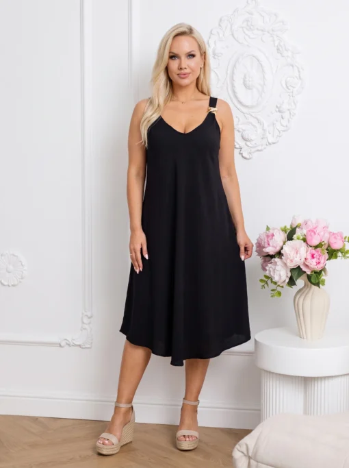 rochie-midi-cu-detaliu-auriu-pe-bretele