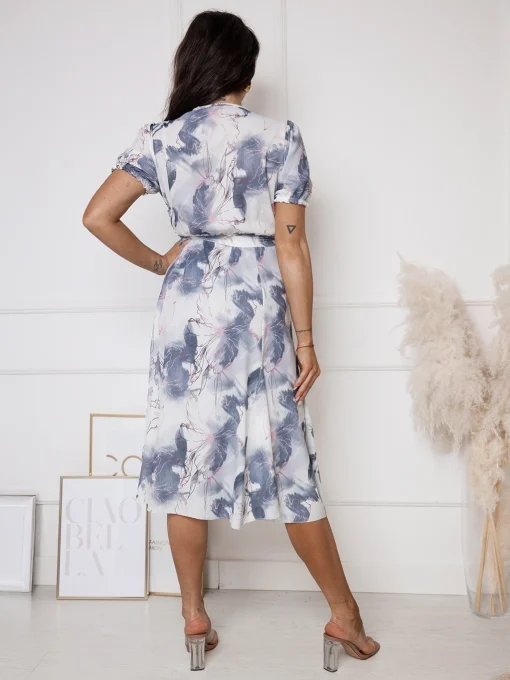 rochie-midi-cu-imprimeu-abstract-si-cordon-in-talie