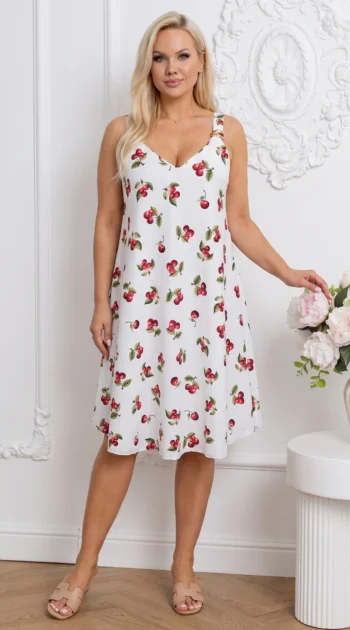 rochie-midi-cu-imprimeu-cirese-si-bretele