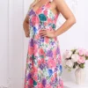 rochie-midi-cu-imprimeu-floral-multicolor-si-bretele