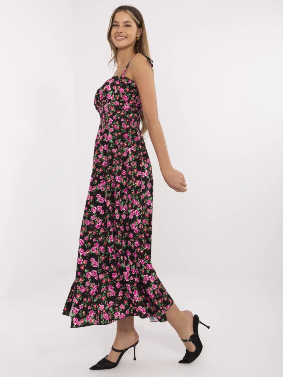 Rochie cu imprimeu floral roz și... - 4 | YEO