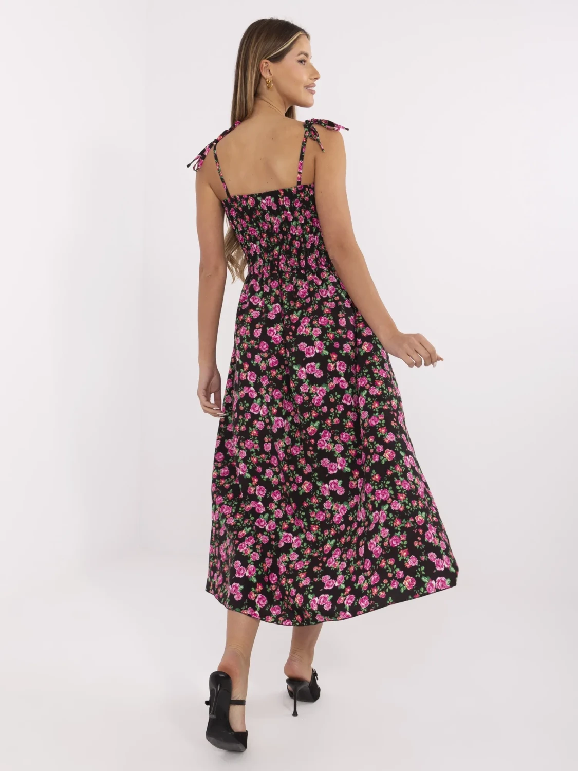Rochie cu imprimeu floral roz și... - 3 | YEO
