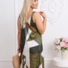 rochie-midi-cu-imprimeu-geometric-kaki-si-bretele
