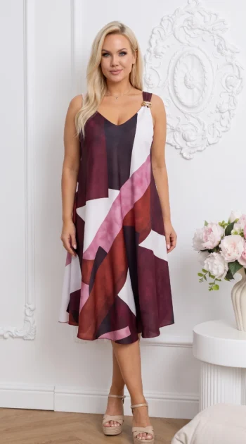 rochie-midi-cu-imprimeu-geometric-si-detaliu-auriu-pe-bretele