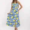 rochie-midi-cu-imprimeu-lamai-in-nuante-bleu-galben