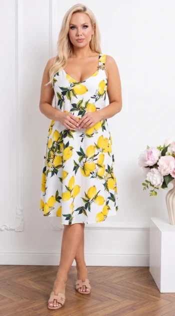 rochie-midi-cu-imprimeu-lamai-si-bretele