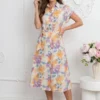 rochie-midi-din-bumbac-cu-imprimeu-floral-pastelat