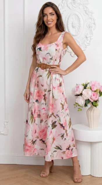 rochie-midi-din-bumbac-cu-imprimeu-floral-si-curea