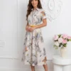 rochie-midi-din-bumbac-cu-imprimeu-floral-si-curea-galbena